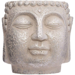 Atmosphera - Pot Bouddha ciment H17,5cm créateur d'intérieur