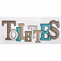 Sticker relief porte 14 x 38 - Atmosphera createur d'interieur. Couleur : Toilettes. Matière principale : Pvc. Longueur : 40. ...