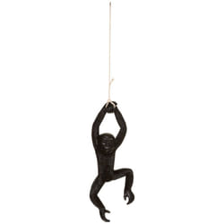 Atmosphera - Statuette singe suspendu Gaspard noir H40cm créateur d'intérieur