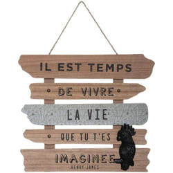 Atmosphera - Déco murale Cuba bois 37x32cm créateur d'intérieur