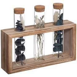 Sublimez votre décoration avec ce trio de tubes de fleurs séchées "House" Atmosphera ! Une touche vintage Un support rectangu ...
