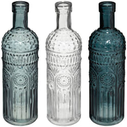 Atmosphera - Set de 3 bouteilles Folk verre D6,8cm créateur d'intérieur