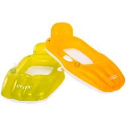 Lounge piscine chilling - Intex. Couleur : Orange. Matière principale : Pvc_. Longueur : 163.00 cm. Largeur : 50.00 cm. Haute ...