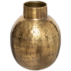 Atmosphera - Vase Oasis métal martelé doré H15cm créateur d'intérieur
