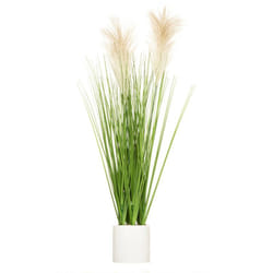 Plante artificielle Plumeau pot ciment H70cm - Atmosphera créateur d'intérieur