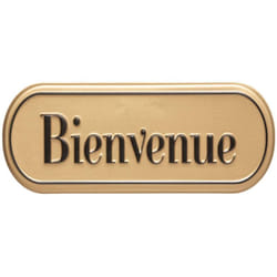 Atmosphera - Plaque de porte Becky en métal 25x8cm créateur d'intérieur