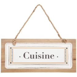Atmosphera - Plaque de porte bois métal 30x13,5cm créateur d'intérieur