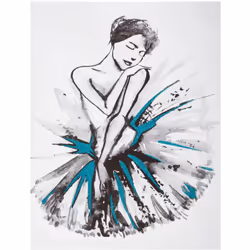 Sticker illusion 30 x 40 danseuse - Atmosphera createur d'interieur. Couleur : Rose. Matière principale : . Longueur : 30.00  ...