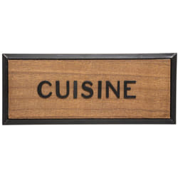 Atmosphera - Plaque de porte bois métal 22x9cm créateur d'intérieur