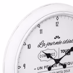 Horloge en plastique “Citation Liv” d60 noir et blanc