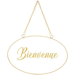 Atmosphera - Plaque de porte Carmen métal 20x13cm créateur d'intérieur