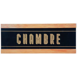 Atmosphera - Plaque de porte reversible Loft bois 25x10cm créateur d'intérieur