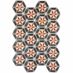 Sticker "ali" 30x40 x2 en carreau - Atmosphera createur d'interieur. Couleur : Hexagone. Matière principale : Pvc. Longueur : ...