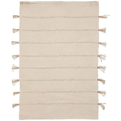 Tapis Tula en coton avec pompon en jute 60x90cm Atmosphera créateur d'intérieur