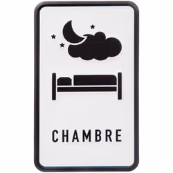 Très contemporaine, cette plaque de porte "Yuna" Atmosphera vous permettra d'indiquer la fonction des pièces de votre maison. ...