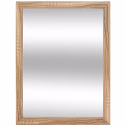 Miroir mural 34x44 - Atmosphera createur d'interieur. Couleur : Bois. Matière principale : Verre. Longueur : 34.00 cm. Largeu ...
