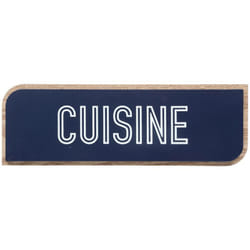 Atmosphera - Plaque de porte luce en bois & métal 24x8cm créateur d'intérieur