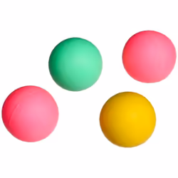 Set de 4 balles de plage, PVC, diamètre 4 cm