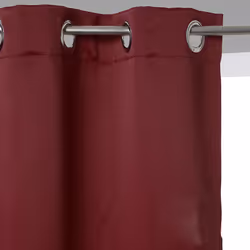 Rideau occultant uni rouge 140x260