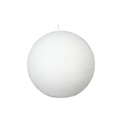 Bougie boule Rustic - Diam. 10 cm - Blanc