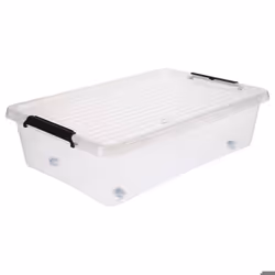 5five - boîte en plastique transparente 22l clip n box