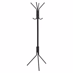 Porte manteau en métal 8 crochets - H. 176 cm - Noir