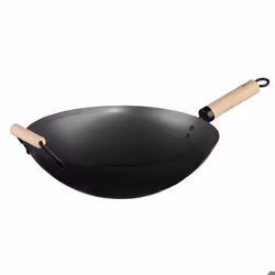 Wok acier manche en bois D35 Noir - FIVE