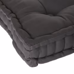 Coussin de sol gris foncé 40x40