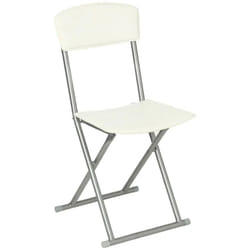 Chaise pliante pvc simili Blanche Five