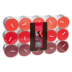 30 Bougies Chauffe-Plat Parfumées Fruits Rouge