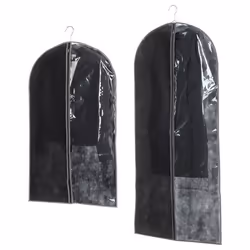 5five - lot de 2 housses vêtements grand modèle noir