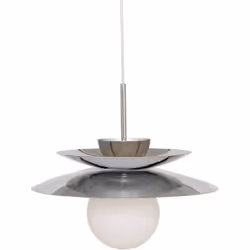 Susp met omia argent d38 - Atmosphera createur d'interieur. Couleur : Argenté. Matière principale : Acier. Longueur : 38.00 c ...