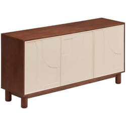 Atmosphera - Buffet 3 portes 6 étagères Jilani marron 150x40cm créateur d'intérieur