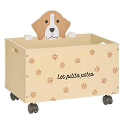 Coffre De Rangement Enfant Scott Beige 48x42cm - Atmosphera Créateur D'Intérieur