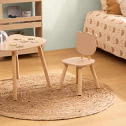 Chaises De Table Enfant Douceur Beige L26xp26xh49cm - Atmosphera Créateur D'Intérieur
