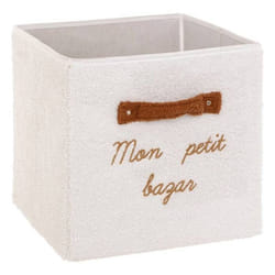Panier De Rangement Fluffy Blanc 29x29cm - Atmosphera Créateur D'Intérieur