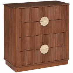 Commode 4tir wany - Atmosphera createur d'interieur. Couleur : Marron. Matière principale : Mdf - panneau de fibres de bois.  ...