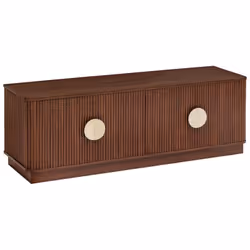 Meuble tv 4p wany - Atmosphera createur d'interieur. Couleur : Marron. Matière principale : Mdf - panneau de fibres de bois.  ...