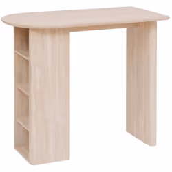 Table bar ef trav anaya 120x60 - Atmosphera createur d'interieur. Couleur : Beige. Matière principale : Mdf - panneau de fibr ...