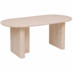 Table diner trav anaya 180x90 - Atmosphera createur d'interieur. Couleur : Beige. Matière principale : Mdf - panneau de fibre ...