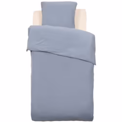 Parure lili bleu 140x200 - Atmosphera createur d'interieur. Couleur : Bleu. Matière principale : Coton. Longueur : 140.00 cm. ...