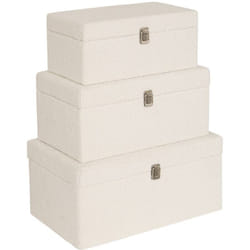 Malles Carlie blanc 54x26cm - Atmosphera créateur d'intérieur