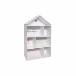 Meuble Maison 7 cases Rose Atmosphera for kids Une meuble de rangement en forme de maison qui sert à la fois de rangement lud ...