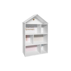 Atmosphera - Bibliothèque enfant maison rose H114cm créateur d'intérieur