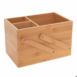 Organiseur 2 étages - 5five - Bambou - 2 bacs - 6 cases - Rectangulaire