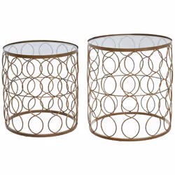 Pratique, ce set de 2 tables d'appoint "Archi" Atmosphera vous permettra de disposer vos livres, vos verres ou vos vases au s ...
