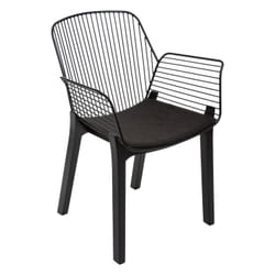 Fauteuil design bois et métal Alby