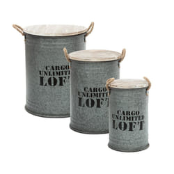 Coffre Bidon Métal X 3 Loft
