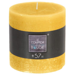Bougie Cylindrique  Rustic  10cm Jaune