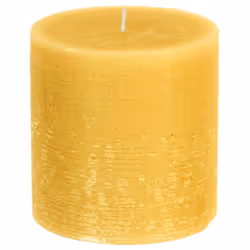 Bougie Cylindrique  Rustic  10cm Jaune